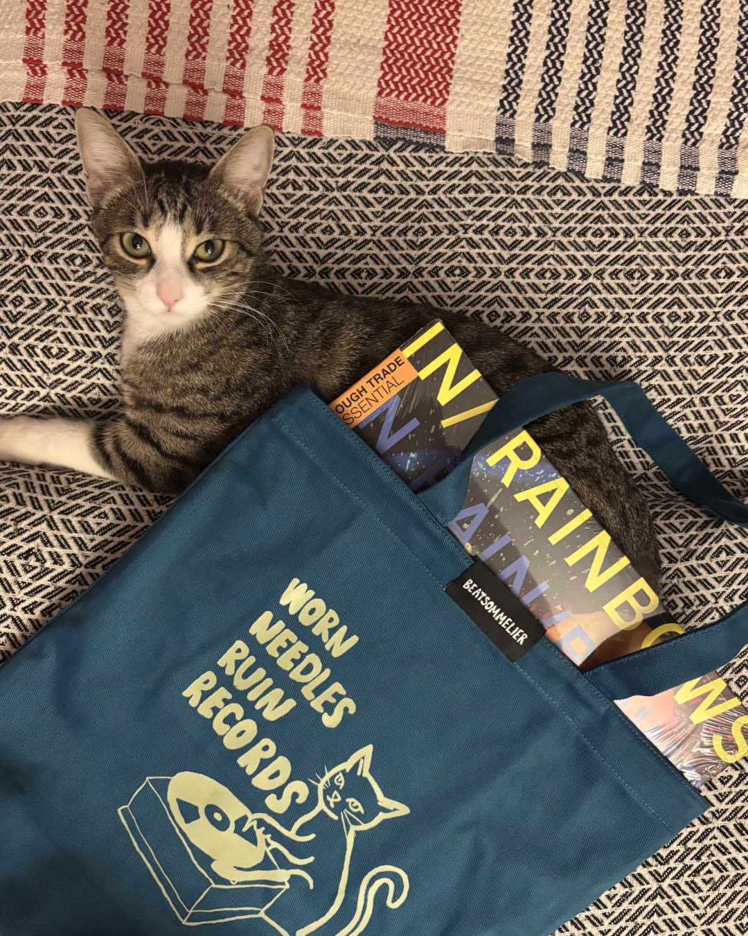 Worn Needles Tote Bag