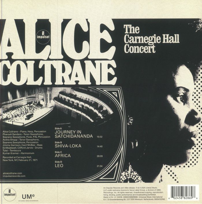 The Carnegie Hall Concert (Orange Marbled Vinyl) (Booklet Hediyeli) - Alice Coltrane