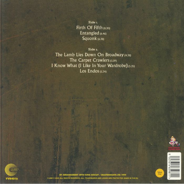 For Rhyme & Reason (Yellow Vinyl) - Genesis
