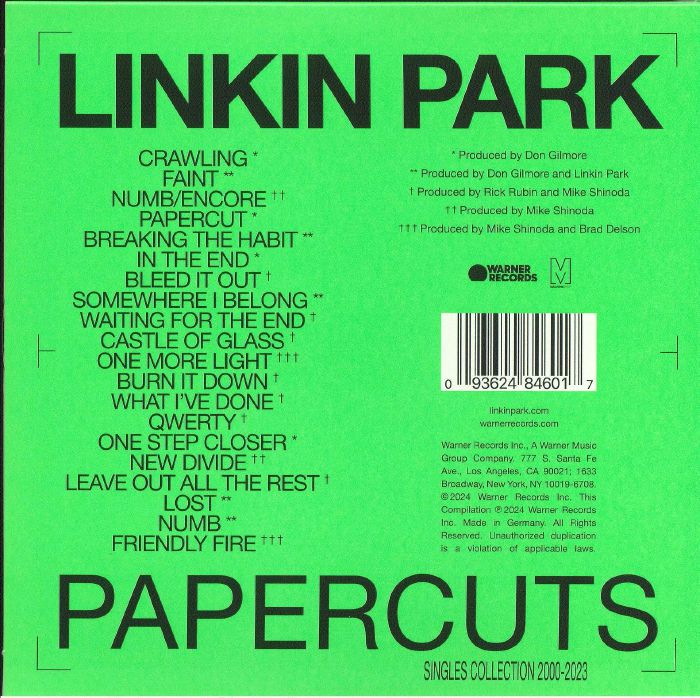 Papercuts (Singles Collection 2000-2023) - Linkin Park (CD)