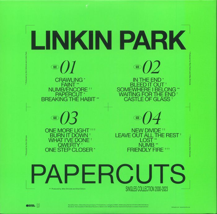Papercuts: Singles Collection 2000-2023 (Indie Exclusive) - Linkin Park