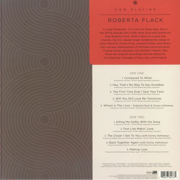 Now Playing (Crystal Clear Vinyl) - Roberta Flack