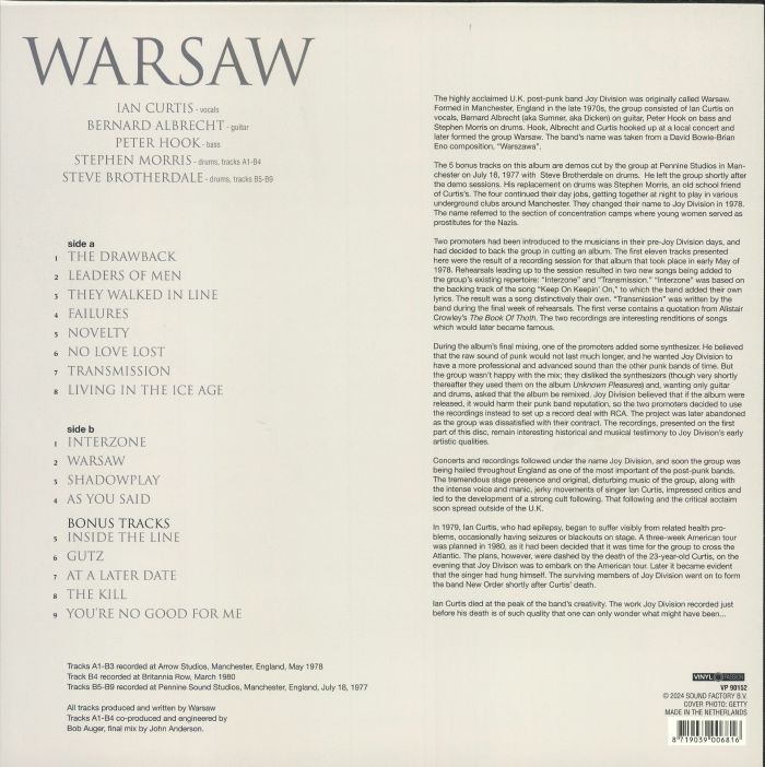 Warsaw (Reissue) - Warsaw Aka Joy Division