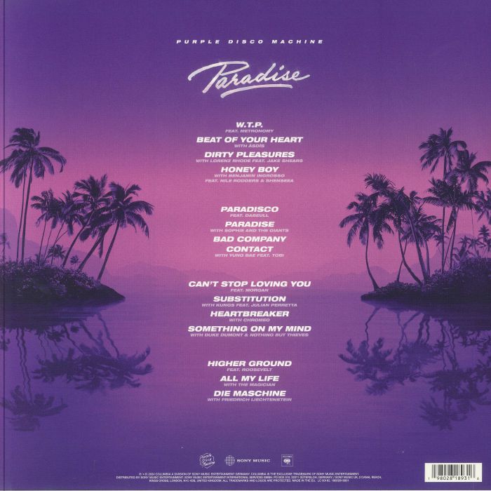 Paradise (Renkli Plak) - Purple Disco Machine