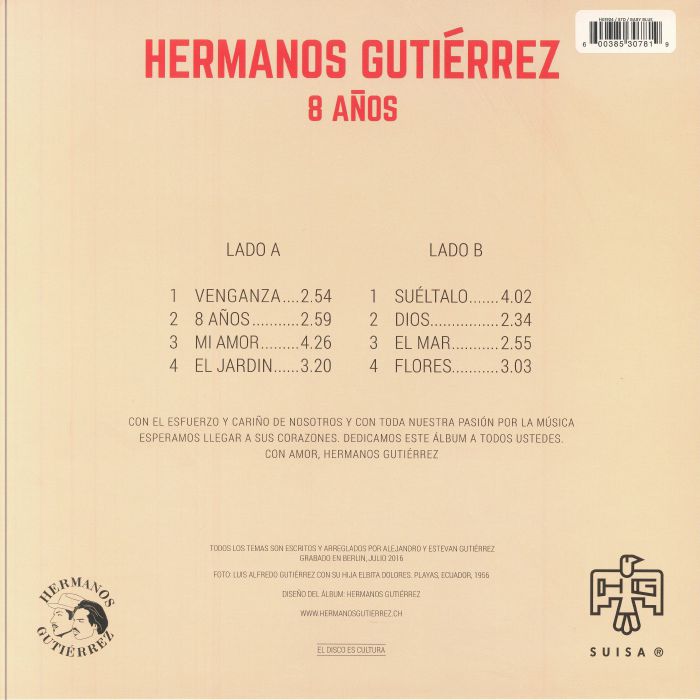 8 Anos (Reissue) (Baby Blue Vinyl) - Hermanos Gutierrez