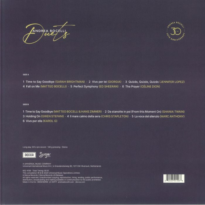 Duets: the Highlights (30th Anniversary Edition) - Andrea Bocelli