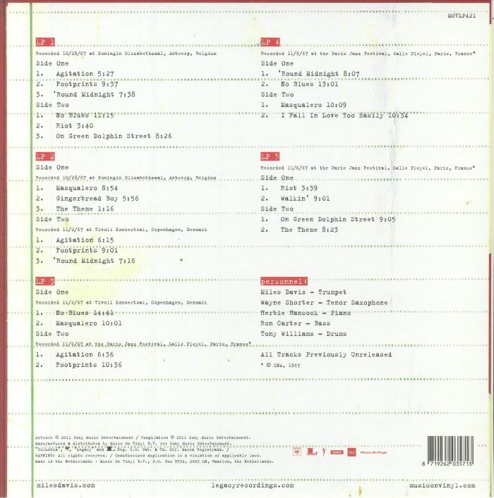 Live in Europe 1967:the Bootleg Series Vol 1 (Box Set) (5xLP) - Miles Davis