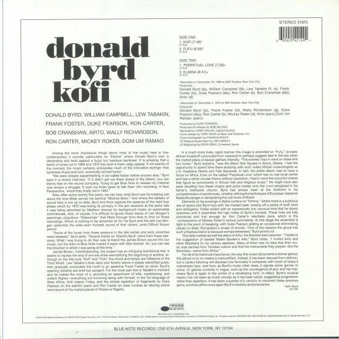 Kofi (Tone Poet Series) (Reissue) - Donald Byrd