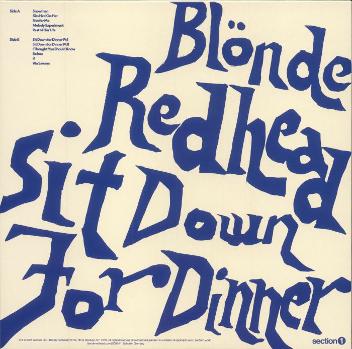 Sit Down for Dinner (Clear Red Marbled Vinyl) - Blonde Redhead