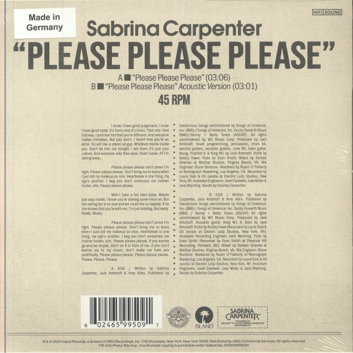 Please Please Please (Indie Exclusive) - Sabrina Carpenter