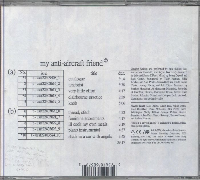 My Anti Aircraft Friend - Julie (CD)