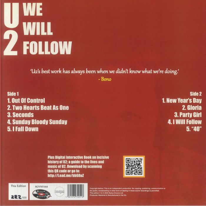 We Will Follow (Renkli Plak) - U2