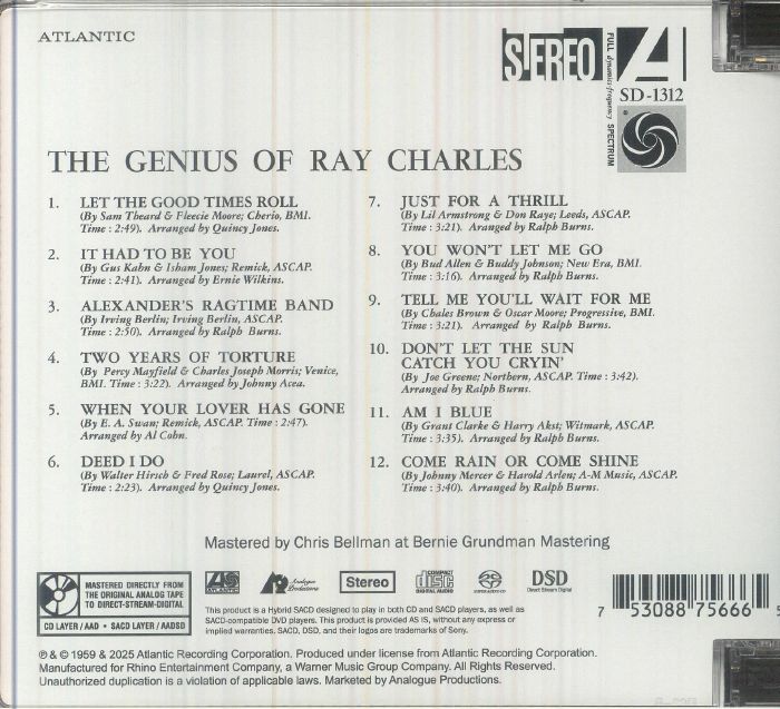 The Genius of Ray Charles - Ray Charles (CD)
