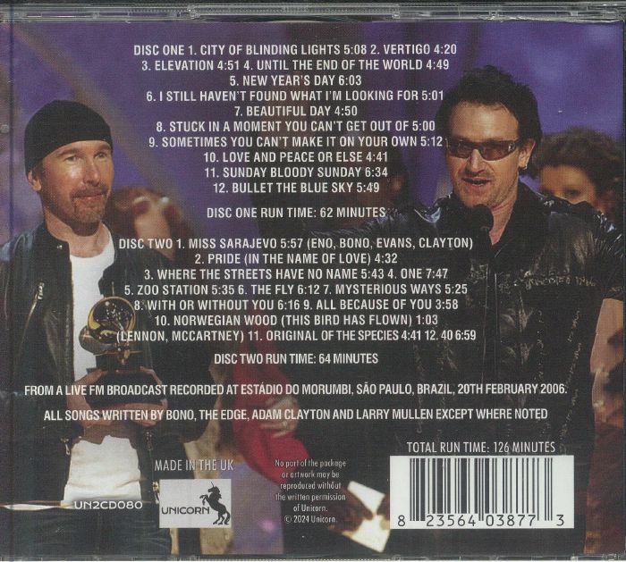 Sao Paulo - U2 (CD)