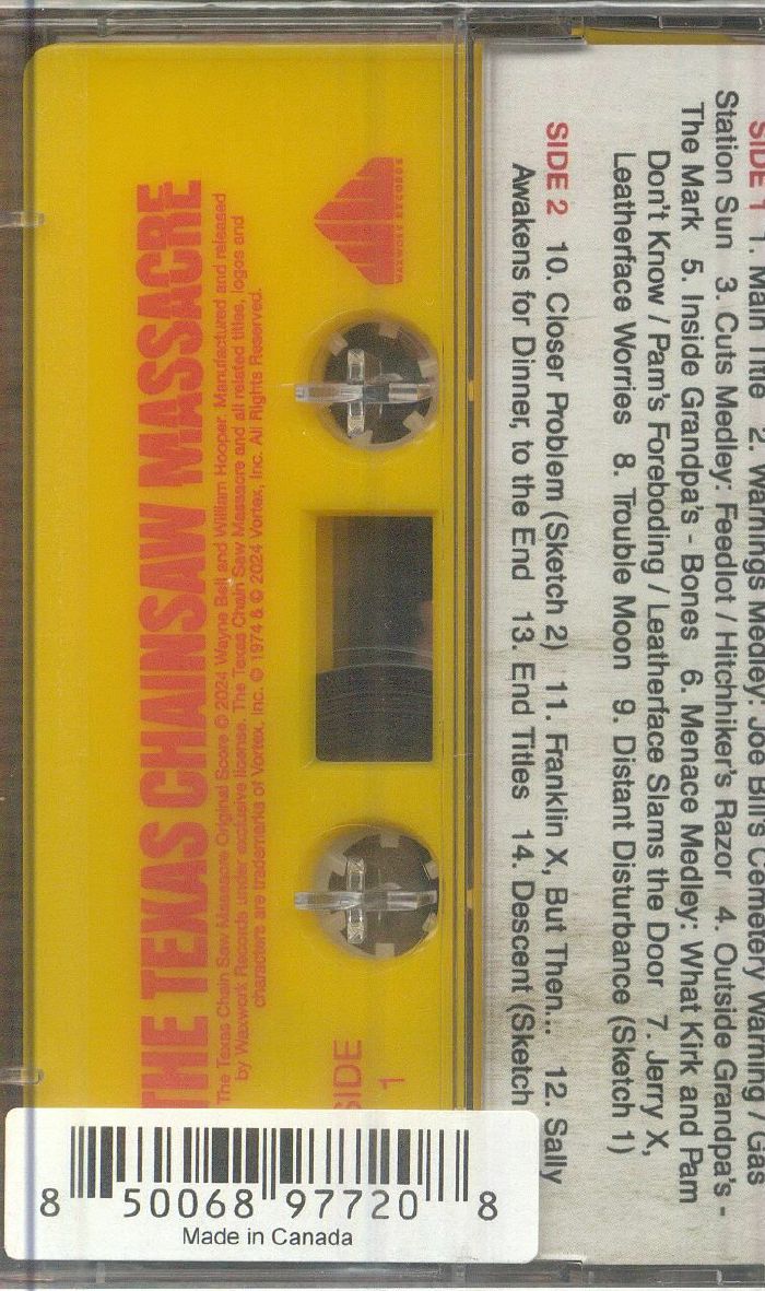 The Texas Chainsaw Massacre (Soundtrack) - Tobe Hooper / Wayne Bell (Kaset)