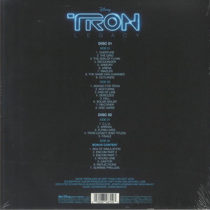 Tron: Legacy (Soundtrack) (Translucent Blue & Clear Vinyl) - Daft Punk