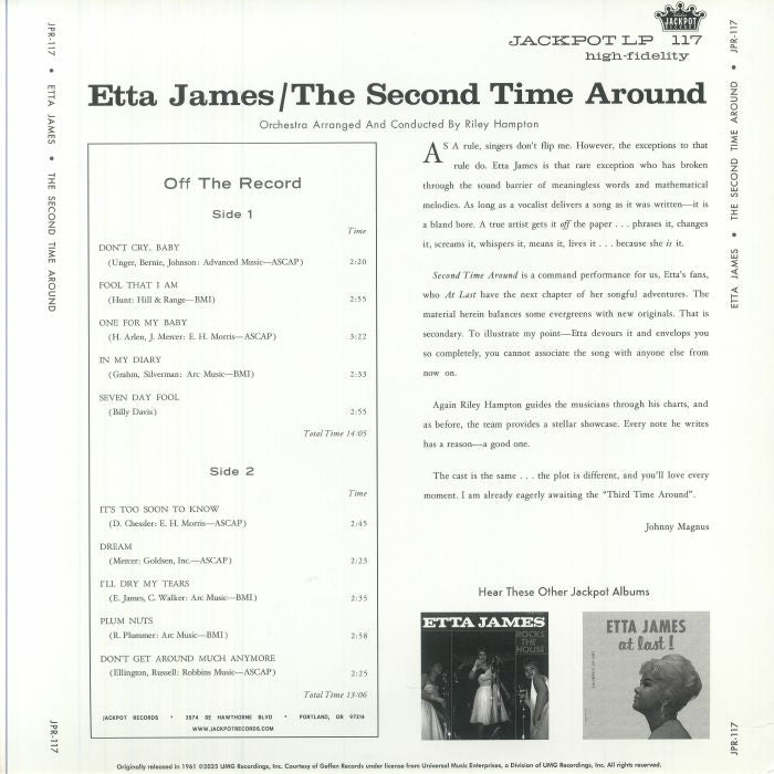 The Second Time Around (Reissue) (Renkli Plak) - Etta James