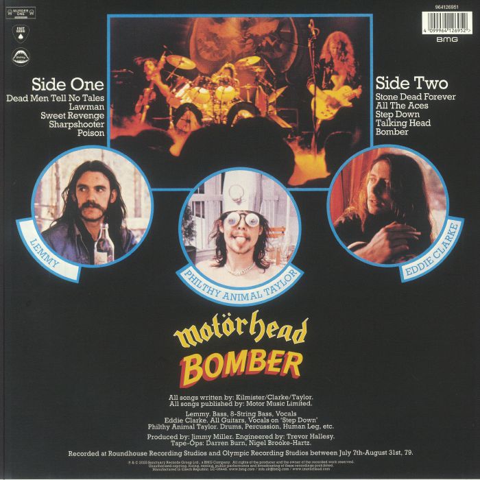Bomber (Reissue) (Blue Splattered Vinyl) (Poster Hediyeli) - Motorhead