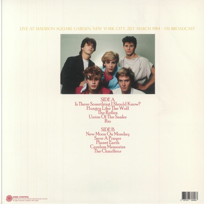 Private Confessions: Live at Madison Square Garden New York City 21st March 1984: Fm Broadcast - Duran Duran