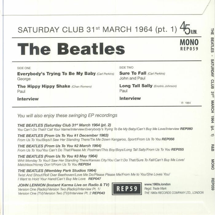 Saturday Club 31st March 1964: Part 1 (Mono) - The Beatles