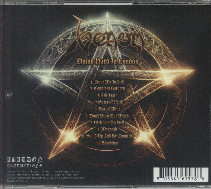 Dying Hard in London - Venom (CD)