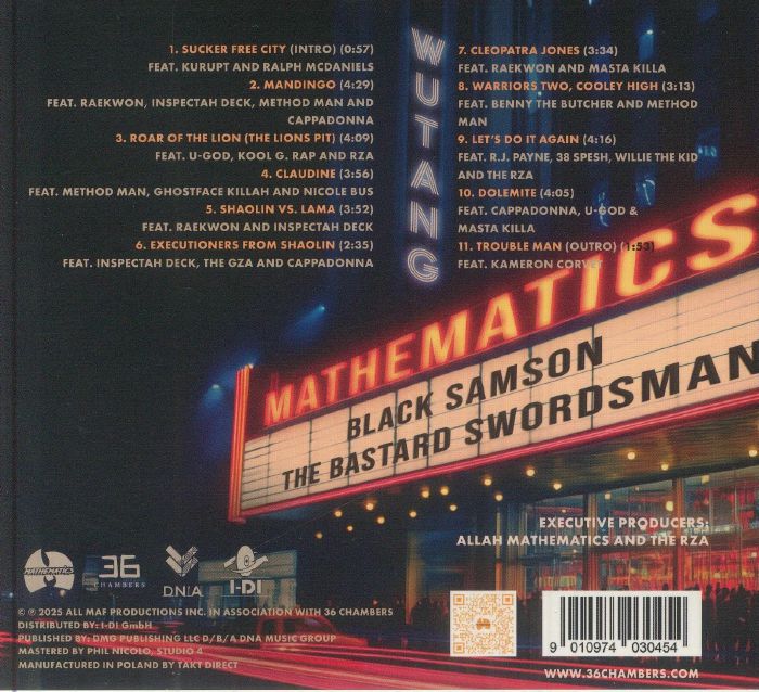 Black Samson: the Bastard Swordsman - Wu Tang Clan / Mathematics (CD)