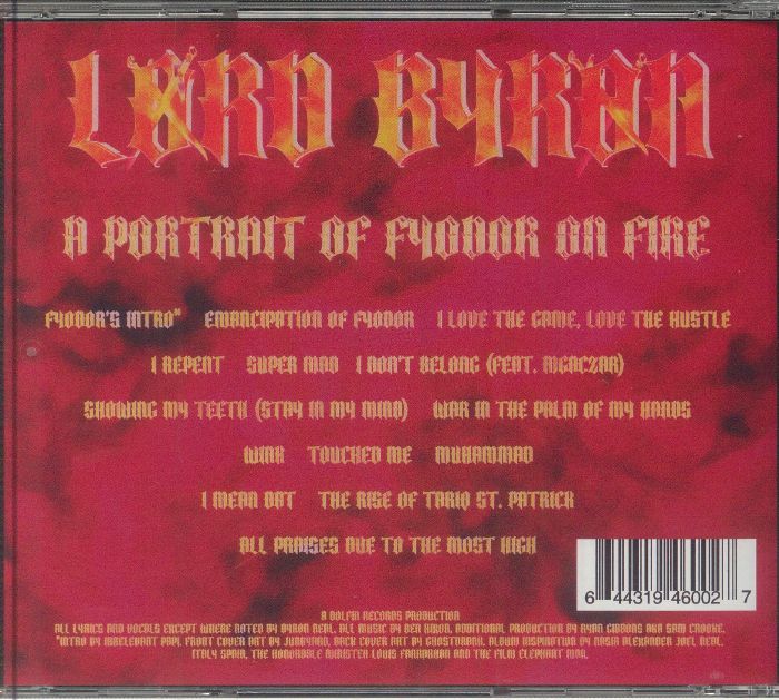 A Portrait of Fyodor on Fire - Lord Byron (CD)