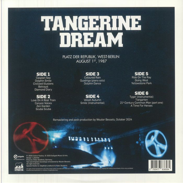 Live at Platz Der Republik West Berlin August 1st 1987 (3xLP) (Yellow & Turquoise Vinyl) - Tangerine Dream