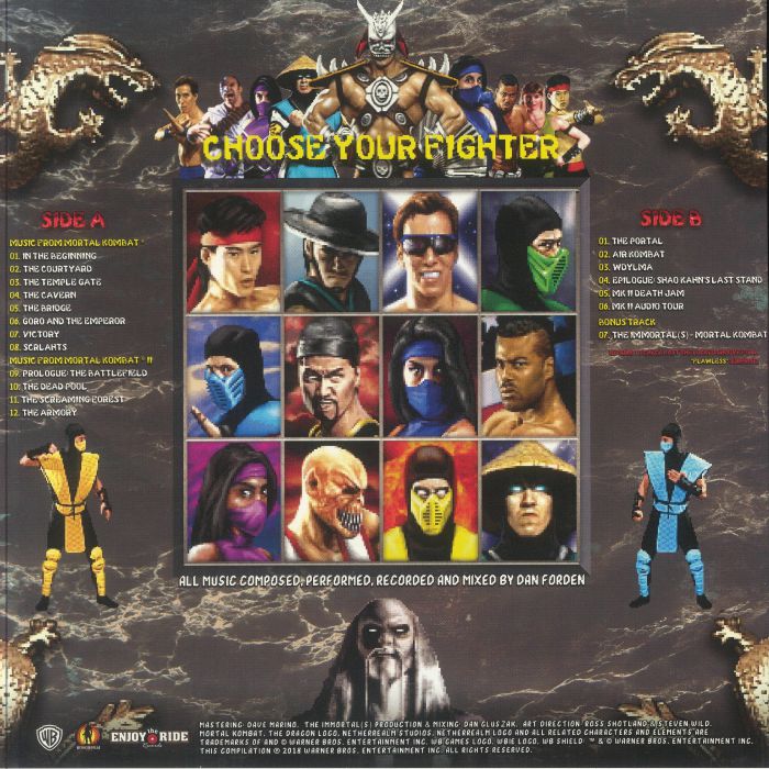 Mortal Kombat 1 & 2 (Soundtrack) (Renkli Plak) - Dan Forden