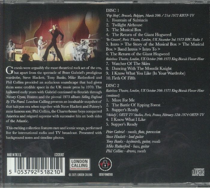 A Live Collection 1972-1974 - Genesis (2xCD)