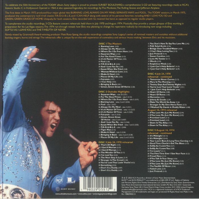 Sunset Boulevard - Elvis Presley (CD)