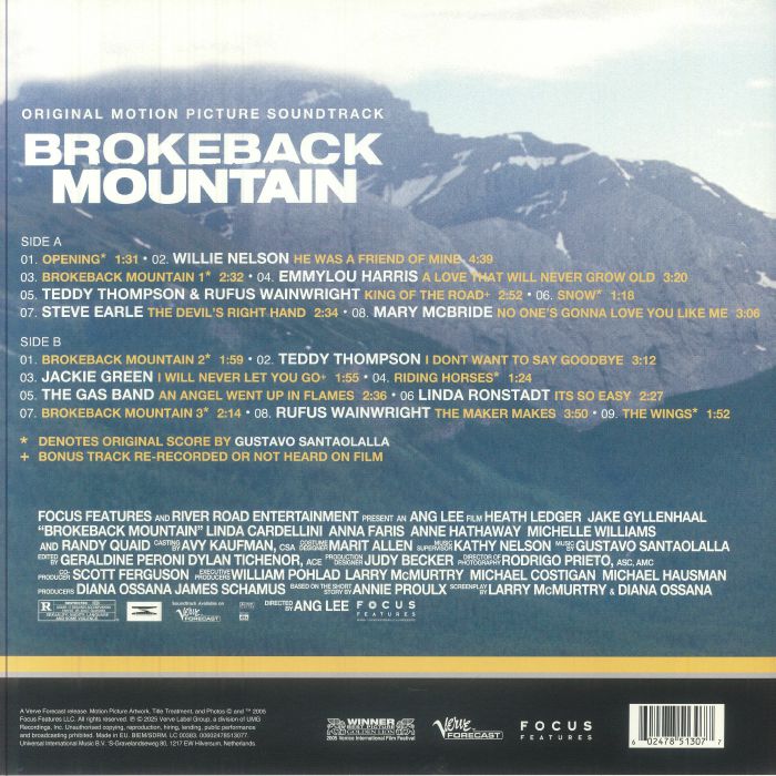 Brokeback Mountain (Soundtrack) (20th Anniversary Edition) - Gustavo Santaolalla / Various