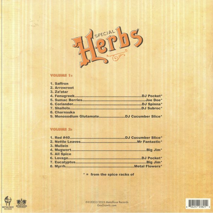 Metal Fingers Presents: Special Herbs Vol 1 & 2 (Indie Exclusive) - MF DOOM