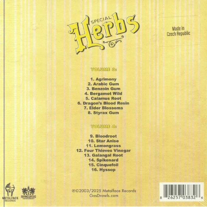 Metal Fingers Presents: Special Herbs Vol 3 & 4 - MF DOOM (CD)