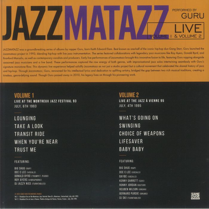 Jazzmatazz Live Volume 1 & 2 - Guru