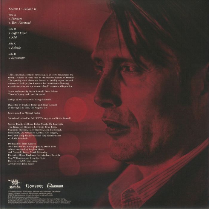 Hannibal Season 1 Volume II (Soundtrack) - Brian Reitzell