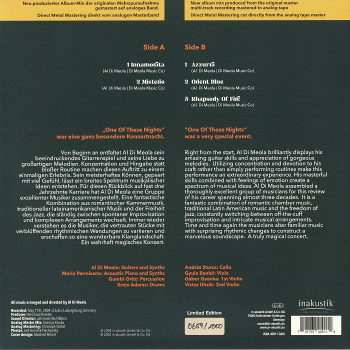 One of These Nights Part 1 - Al Di Meola