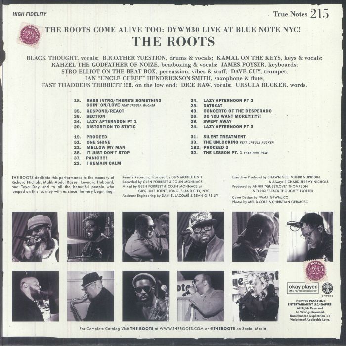 The Roots Come Alive Too: Dywm30 Live at Blue Note Nyc (Blue & Black Merge Vinyl) - The Roots