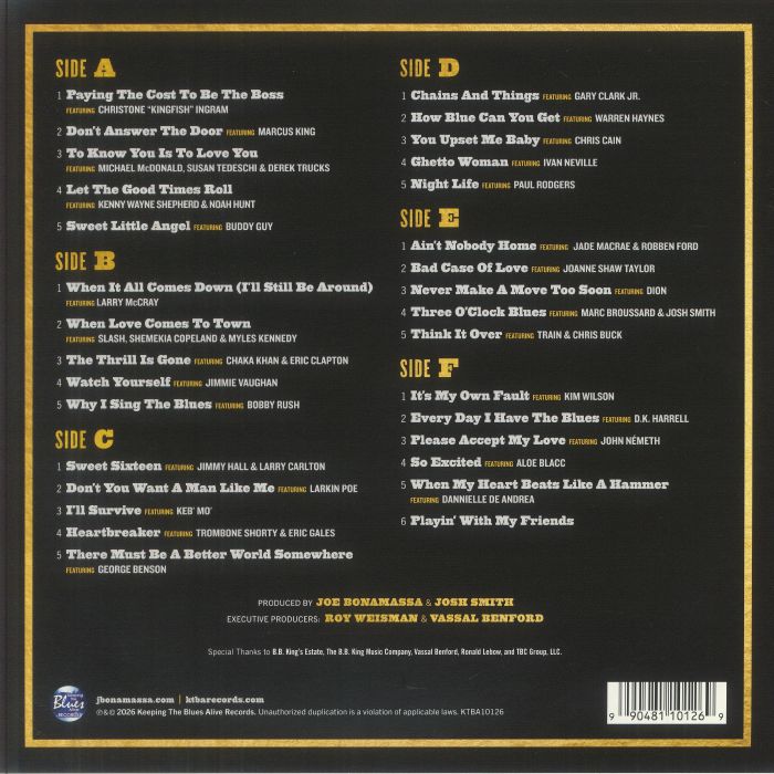Bb King's Blues Summit 100 (3xLP) - Joe Bonamassa