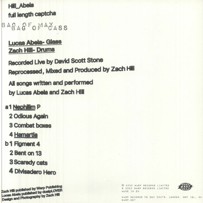 Bag of Max Bag of Cass - Zach Hill / Lucas Abela