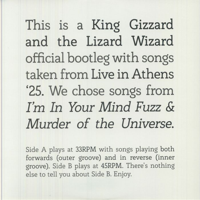 Songs from I'm in Your Mind Fuzz & Murder of the Universe Live in Athens '25 - King Gizzard & the Lizard Wizard
