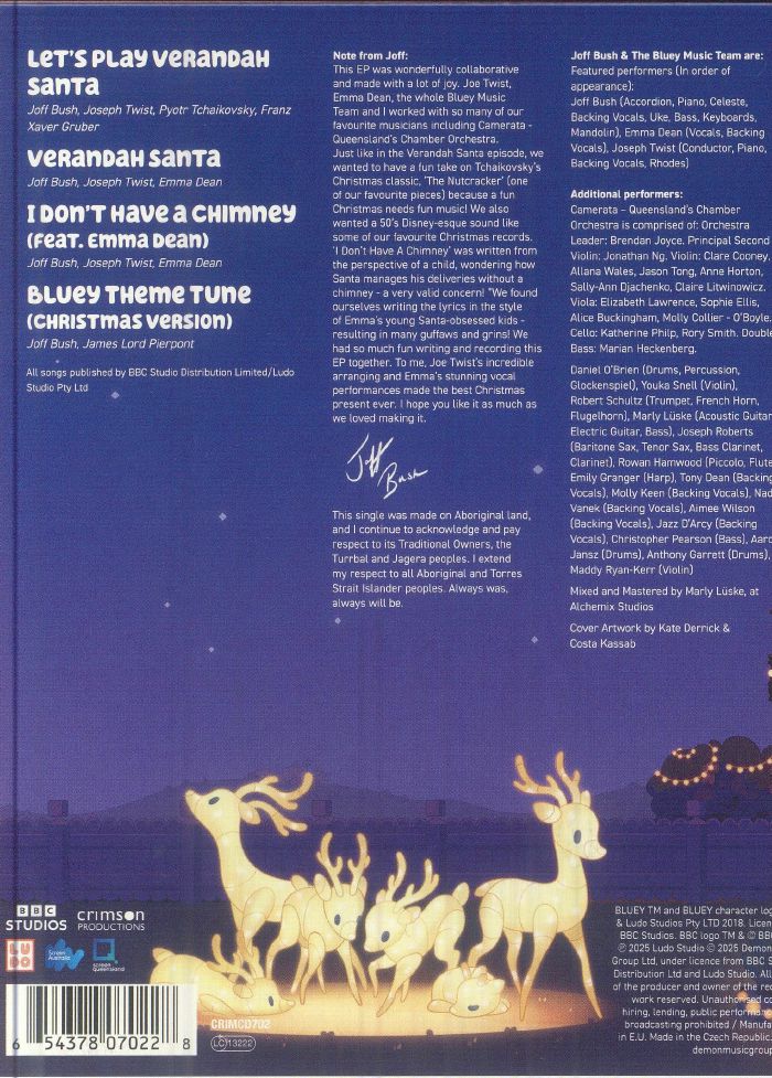 Verandah Santa - Bluey (CD)