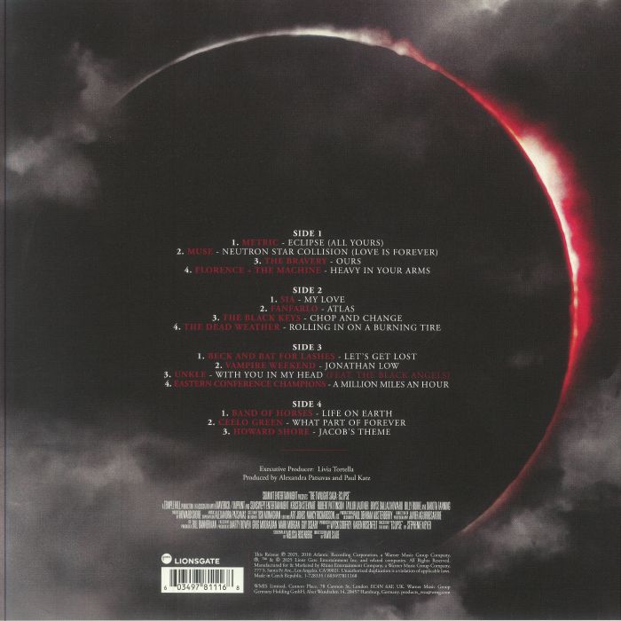 The Twilight Saga: Eclipse (Soundtrack) (Clear & Black Ice Vinyl) - Various