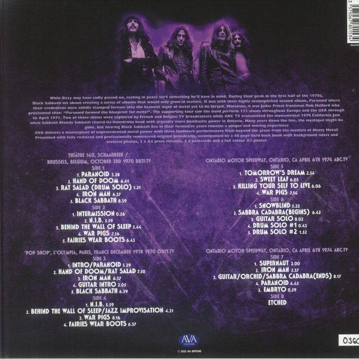 Live 1970-1974 (Remastered) (Box Set) (4xLP) - Black Sabbath