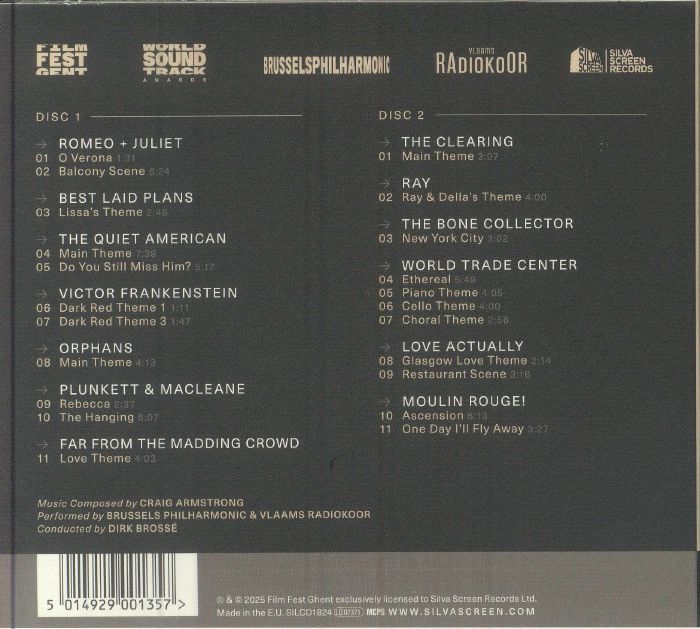 Music for Film (Expanded Edition) - Craig Armstrong / Brussels Philharmonic / Dirk Brosse (2xCD)
