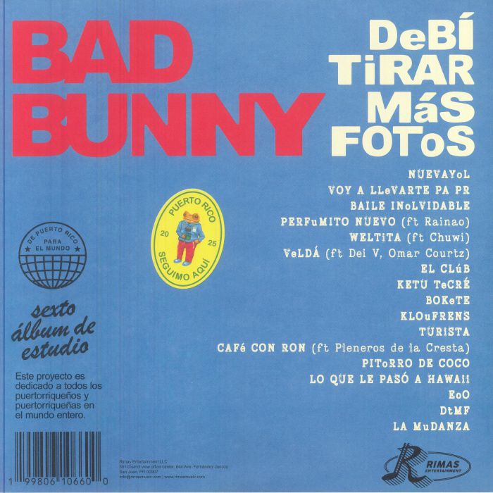 Debi Tirar Mas Fotos (White Vinyl) - Bad Bunny – Beatsommelier
