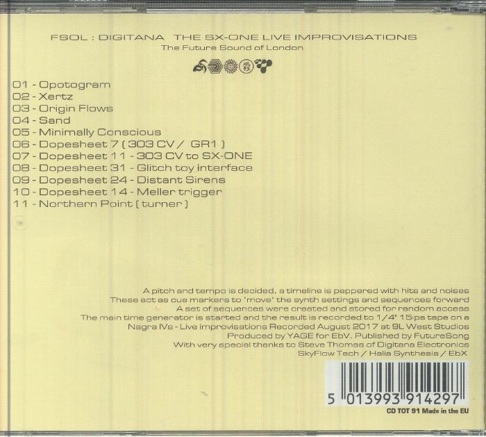 The Sx One Live Improvisations - The Future Sound of London (CD)
