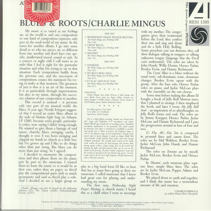 Blues & Roots (Rhino Reserve Edition) (Start Your Ear Off Right 2026) (Indie Exclusive) - Charles Mingus