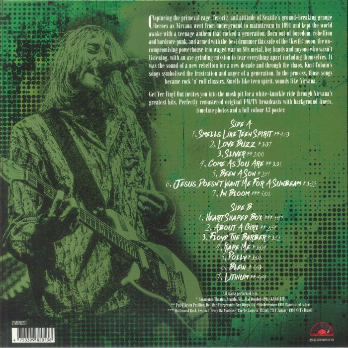 Greatest Hits Live (Picture Disc) - Nirvana