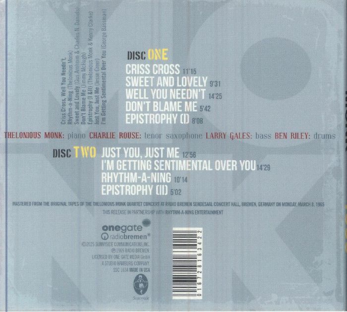 Bremen 1965 - Thelonious Monk (2xCD)